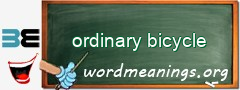 WordMeaning blackboard for ordinary bicycle